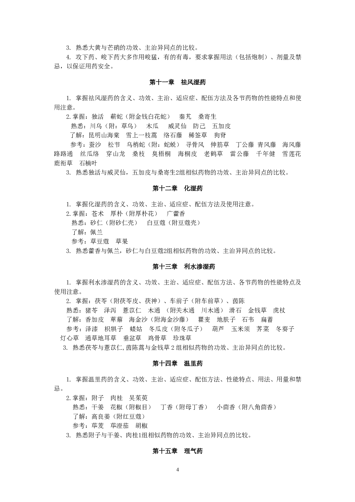 2022考研大纲：云南中医药大学2022年考研自命题科目 （703）药学管理综合 考试大纲第4页
