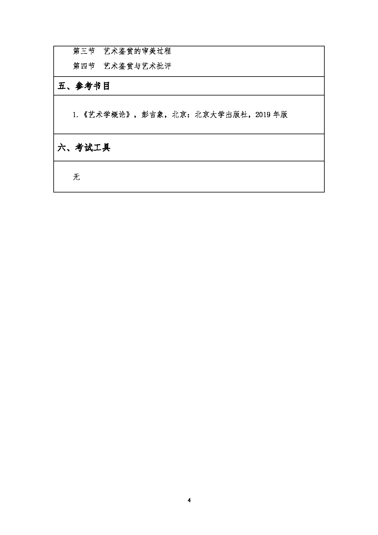 2023考研大纲：江汉大学2023年考研自命题科目 703艺术理论 考试大纲第4页