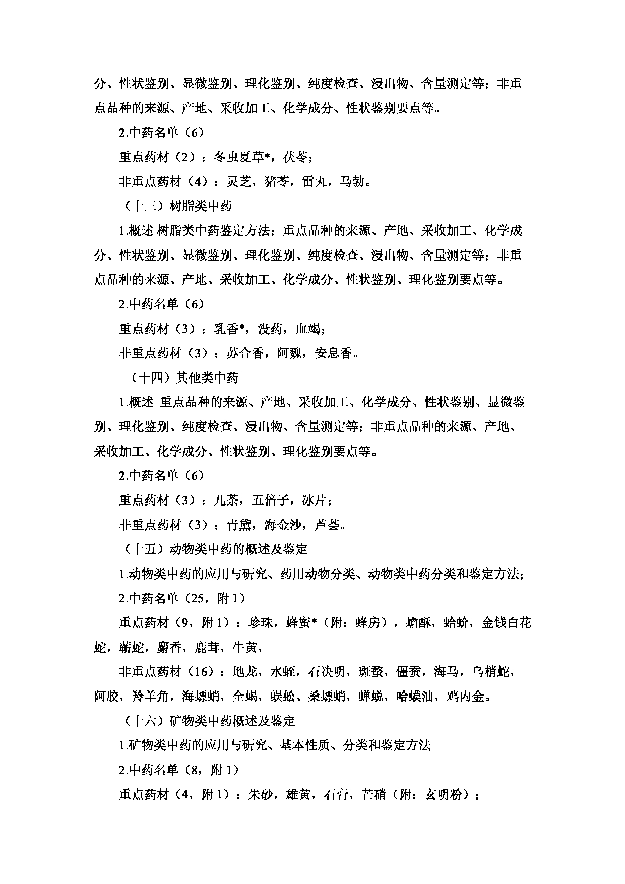 2023考研大纲:重庆医科大学2023年考研自命题科目 612 中药学综合 考试大纲第11页 2023考研大纲:重庆医科大学2023年考研自命题科目 612 中药学综合 考试大纲第11页