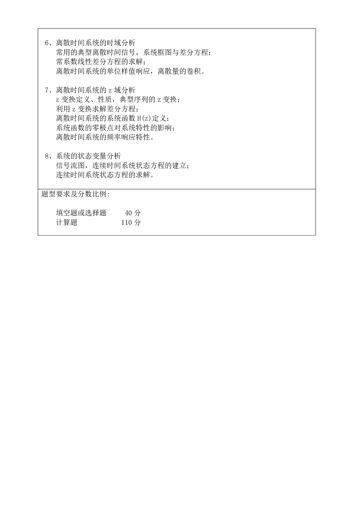 2023考研大纲:广东工业大学2023年考研自命题科目 (809)信号与系统(一) 考试大纲第2页 2023考研大纲:广东工业大学2023年考研自命题科目 (809)信号与系统(一) 考试大纲第2页