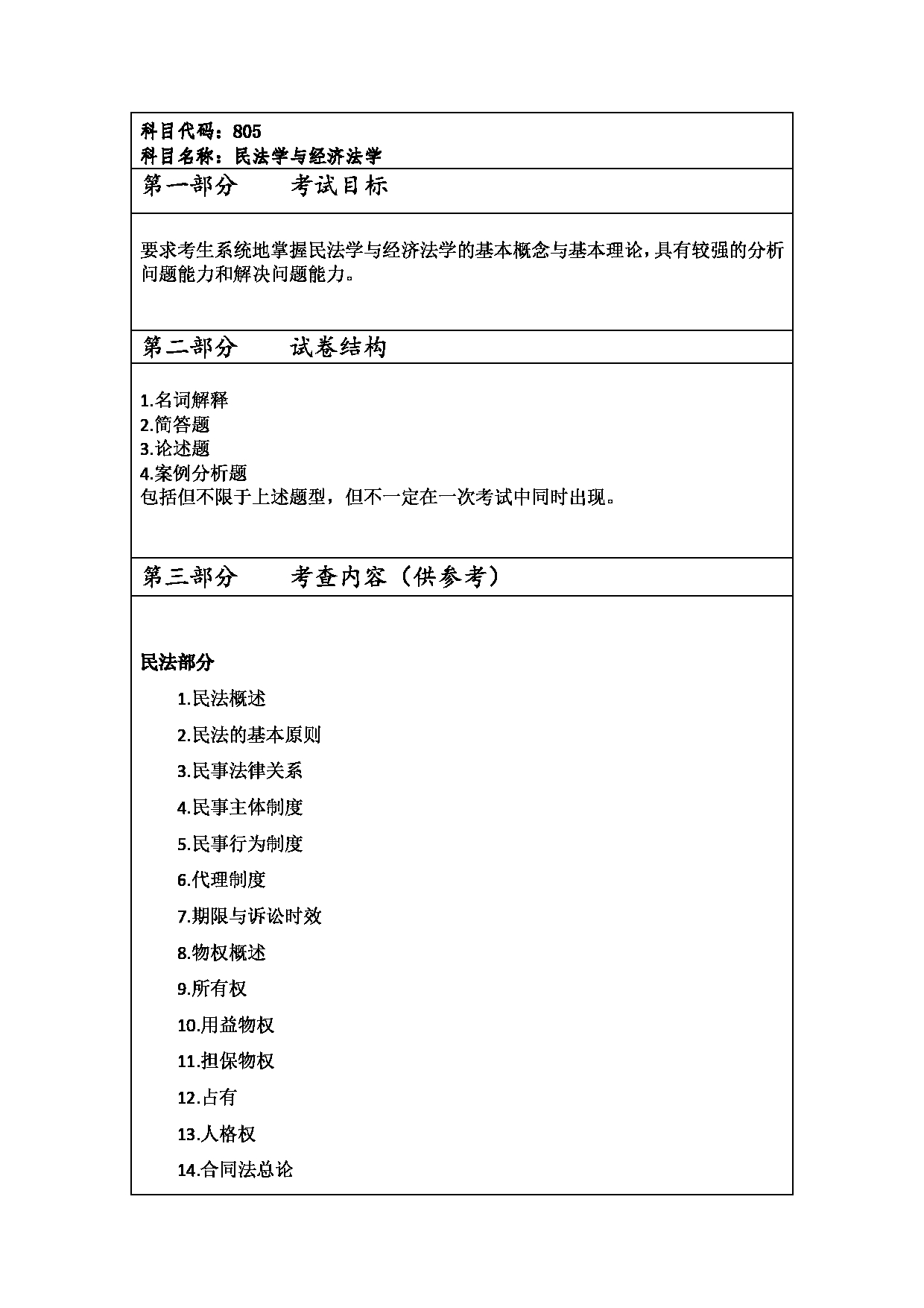 2023考研大纲:西安财经大学2023年考研 030100法学硕士初试 考试大纲第2页 2023考研大纲:西安财经大学2023年考研 030100法学硕士初试 考试大纲第2页