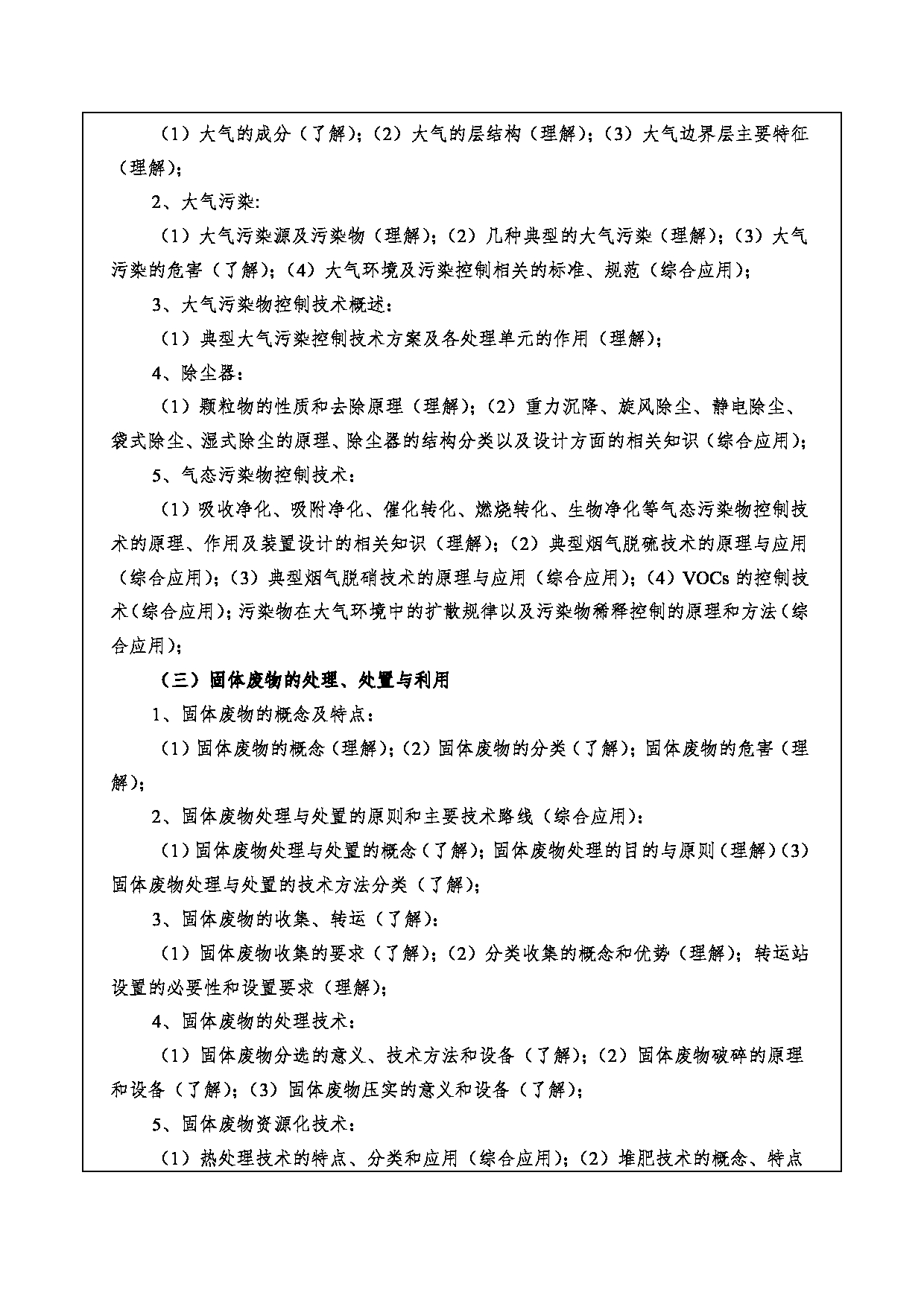 2024考研大纲：重庆三峡学院2024年考研 006环境与化学工程学院 3.同等学力加试科目环境污染控制工程 考试大纲第3页
