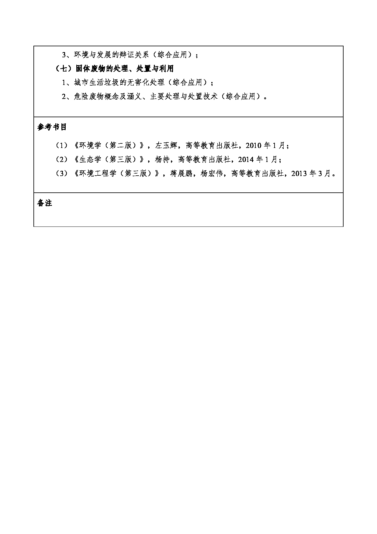 2024考研大纲：重庆三峡学院2024年考研 006环境与化学工程学院 2.复试笔试科目环境学综合知识 考试大纲第3页