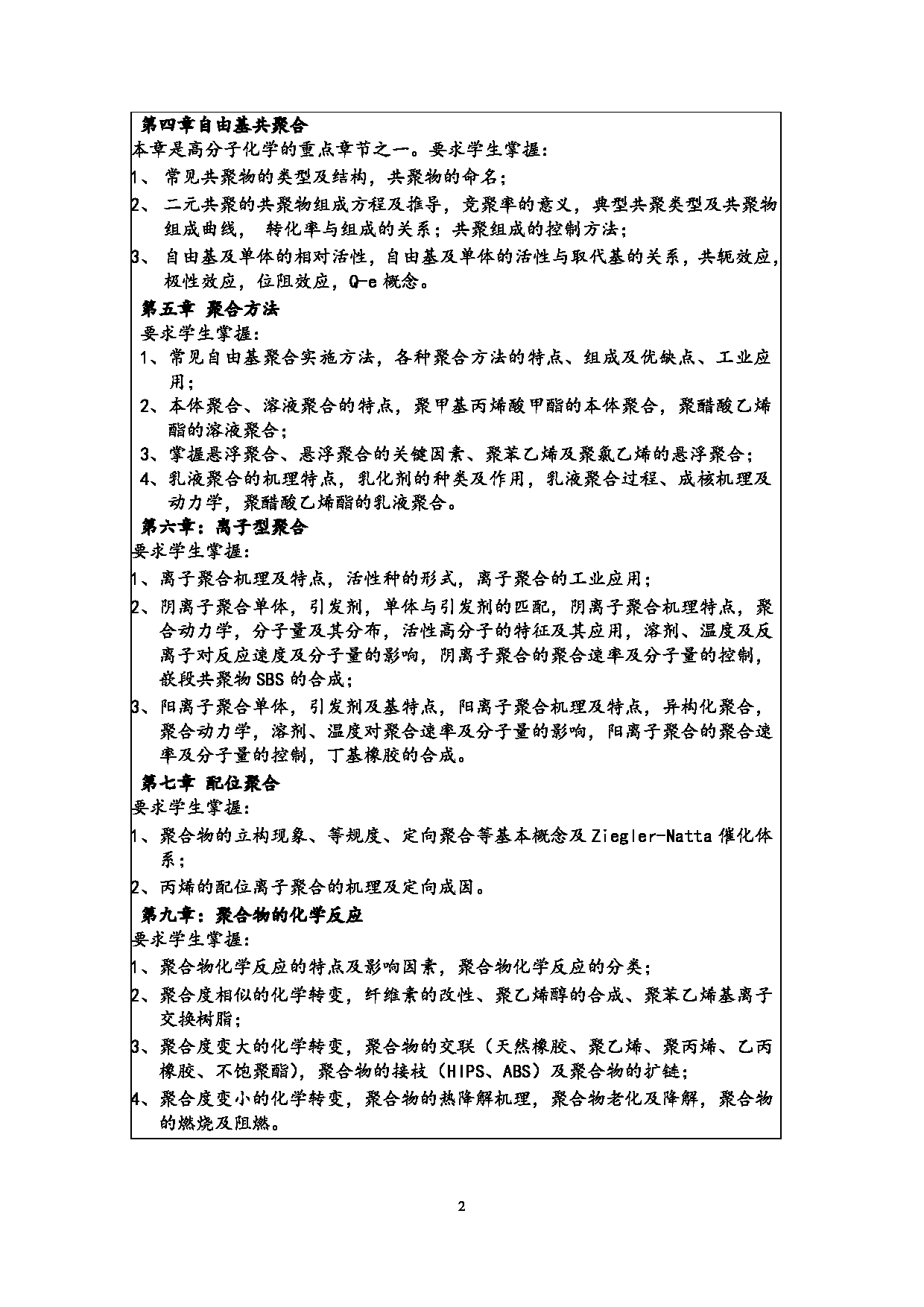 2024考研大纲：常州大学2024年考研自命题科目 810 高分子化学与物理 考试大纲第2页
