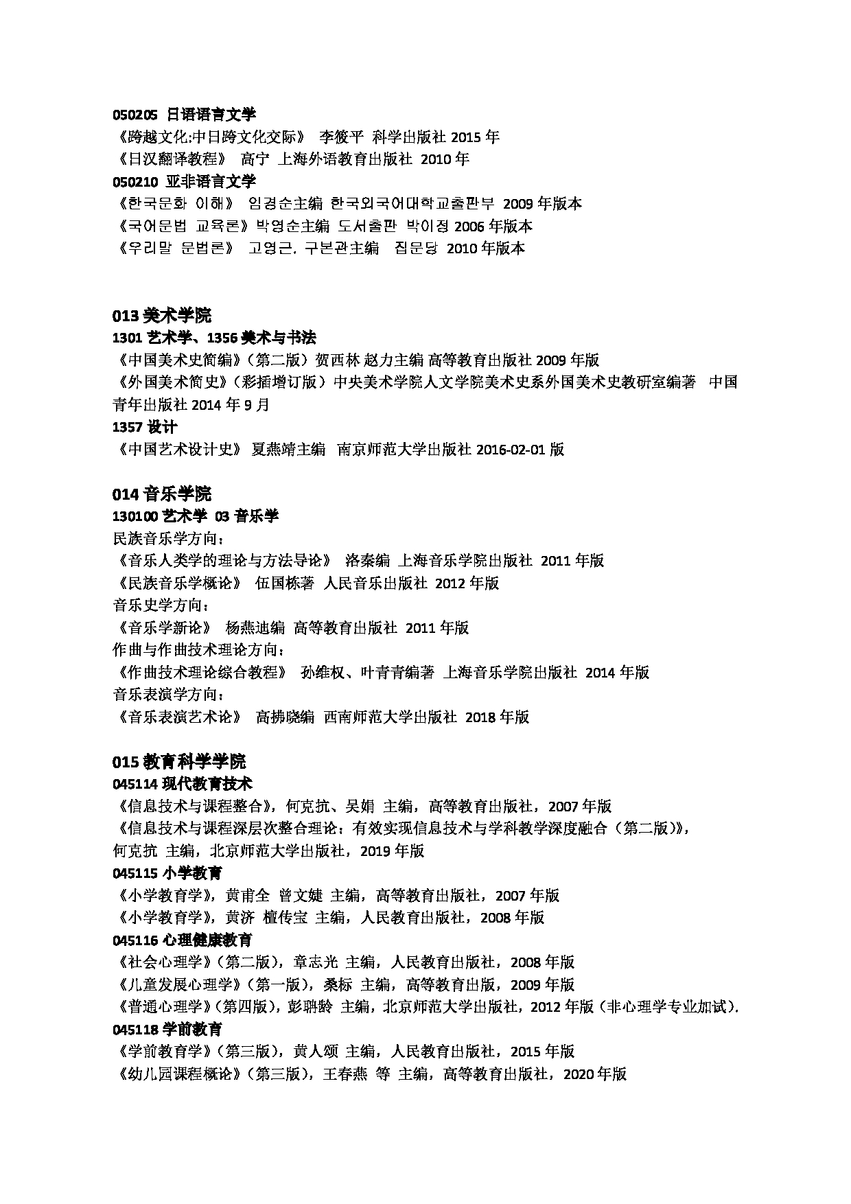 2025复试参考书目：佳木斯大学2025年考研复试参考书目第7页